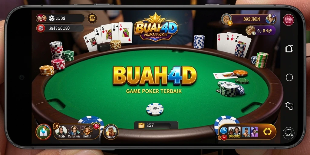 Tampilan gameplay seru di BUAH4D, membawa pengalaman Poker ke level selanjutnya.